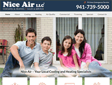 Tablet Screenshot of niceairllc.com